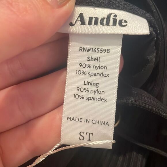 Andie The Amalfi One Piece LT Swimsuit Rib Black size S Tall NWT - Picture 5 of 7